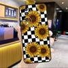 Checkerboard Sunflower For Honor Magic 6 7 8 Pro Case For Honor 90 70 50 Lite 400 200 X8c X8b X9a X9b X9c X9d Win RT