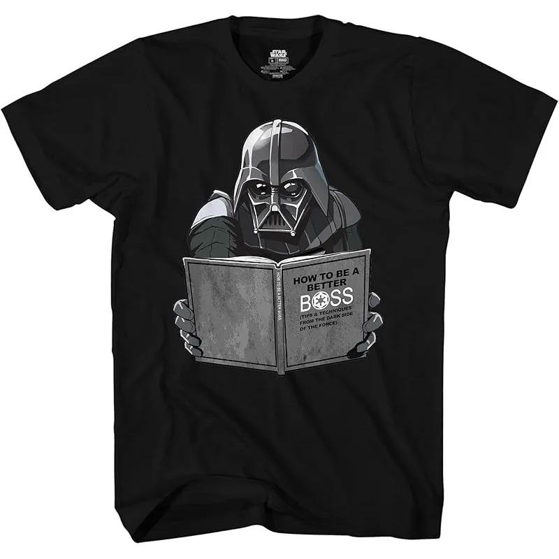 

2026 European Size Pure Cotton Unisex Clothing Star Wars At-At Not Today Humor Funny Hoth A Cartoon Print Casual Short Sleeve L синій