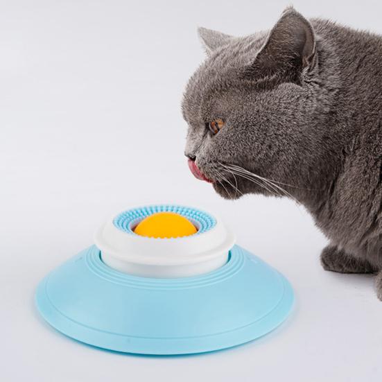 Pet Lick Bowl Dog Liquid Treat Feeder Lick Toy with Suction Cup Fun Slow Feeder with Rotating Ball Non-Slip Licking Bowl for Dogs Cats Enrichment