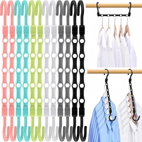 Closet Organizers and Storage, Sturdy Space Saving Hanger for Heavy Clothes, Upgraded Cascading Hangers, Magic Closet Organization Clothes Hangers,