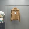 Autumn and Winter Wool Knit Patchwork Slim-fit Stand-collar Down Jacket for Women