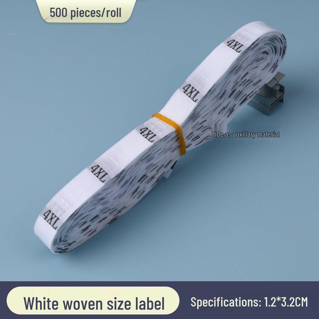 Universal Size Clothing with Labels: Size, Number, Digit, Fabric, Woven, and Roll Packaging