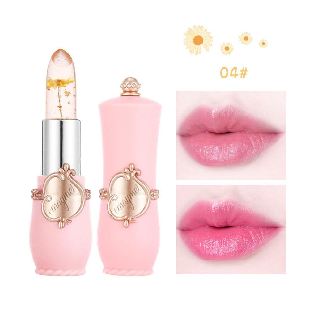 Emaymei Color-Changing Lipstick: Gold Foil & Dried Flower, Moisturizing Transparent Lip Balm