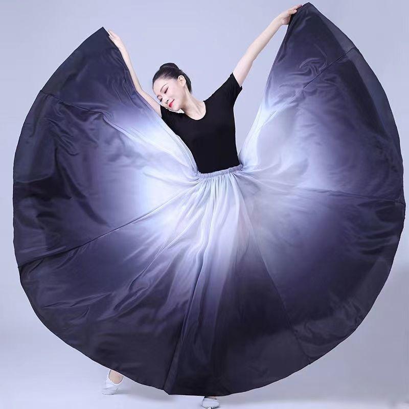Performance Dress Female Long Skirt Performer Dresses Women Stage Performance 360 Degree Dancing Skirts Costumes Female