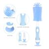 Silicone Bottle Brush   Handle Baby Bottle Cleaner 360 Degree Soft   for Glass Bottle with Suction Base Detachable Small Brush for Infants
