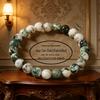 Pulsera de Ágata Musgosa Natural, Cuentas Verdes Hechas a Mano de 8 mm. Unisex, Clásico y Versátil. Regalo Perfecto para Amigos y Familiares.