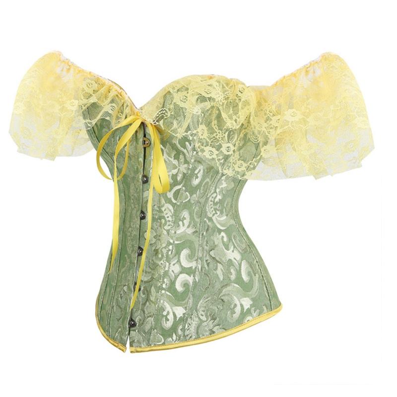 Women's Gothc Sexy Lingerie with Adjustable Belt Elegant Top Bustier Lace Corset Fashion Lace Bustier