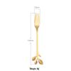 RuHan Creative Leaf Stainless Steel Dessert Fork - Gold (3-Pack)