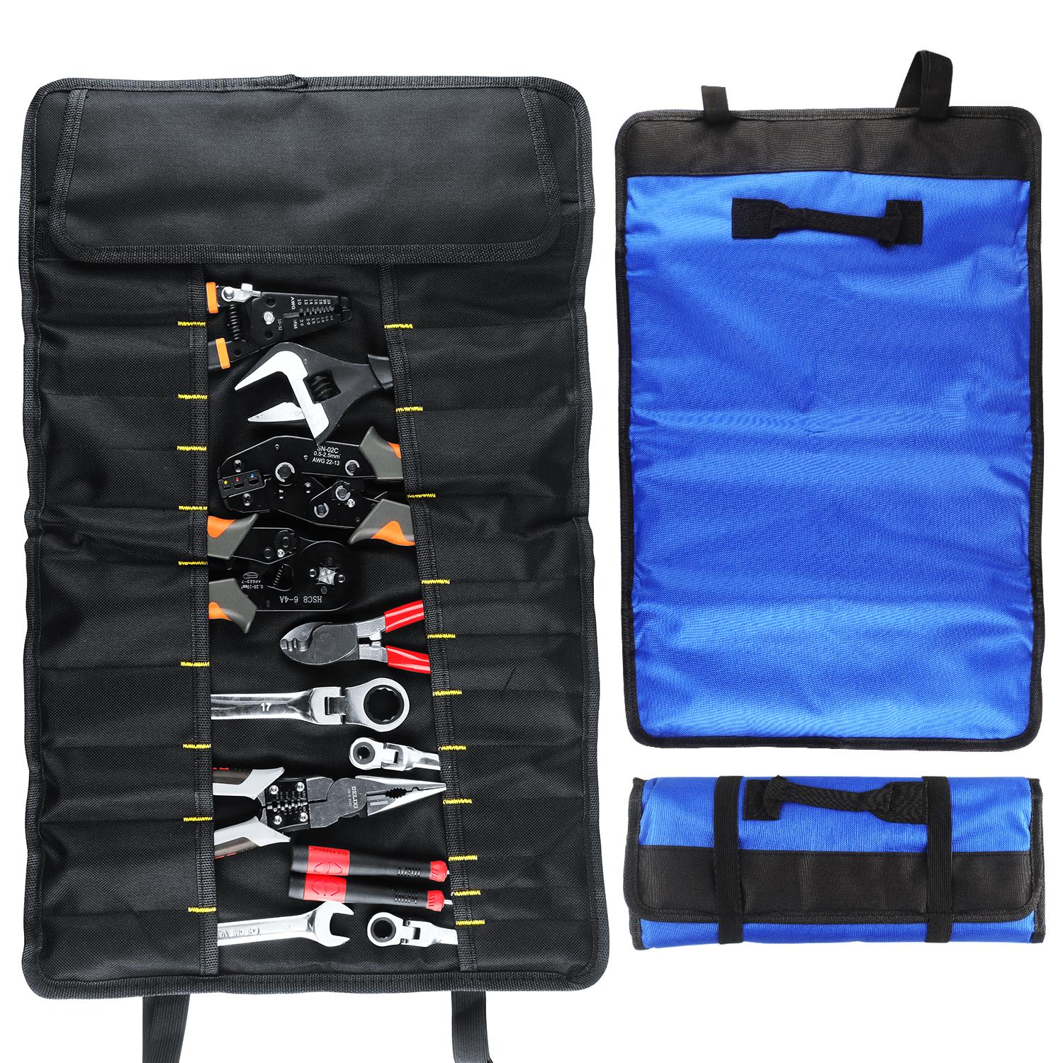 

Сумка-рулон для инструментов, сумка для инструментов с 23 карманами, переносная сумка-рулон для нескольких инструментов, органайзер для набора инструментов, хранилище для отверток и гаечных ключей