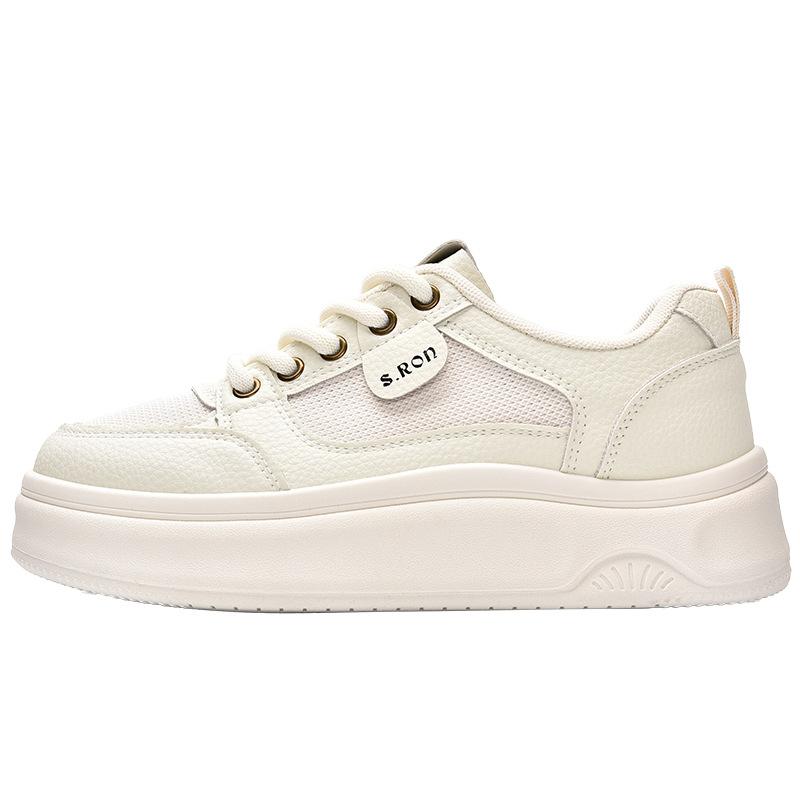 Hot-selling Summer New Thick-soled Casual Board Shoes Mesh Breathable Versatile Little White Shoes 3862
