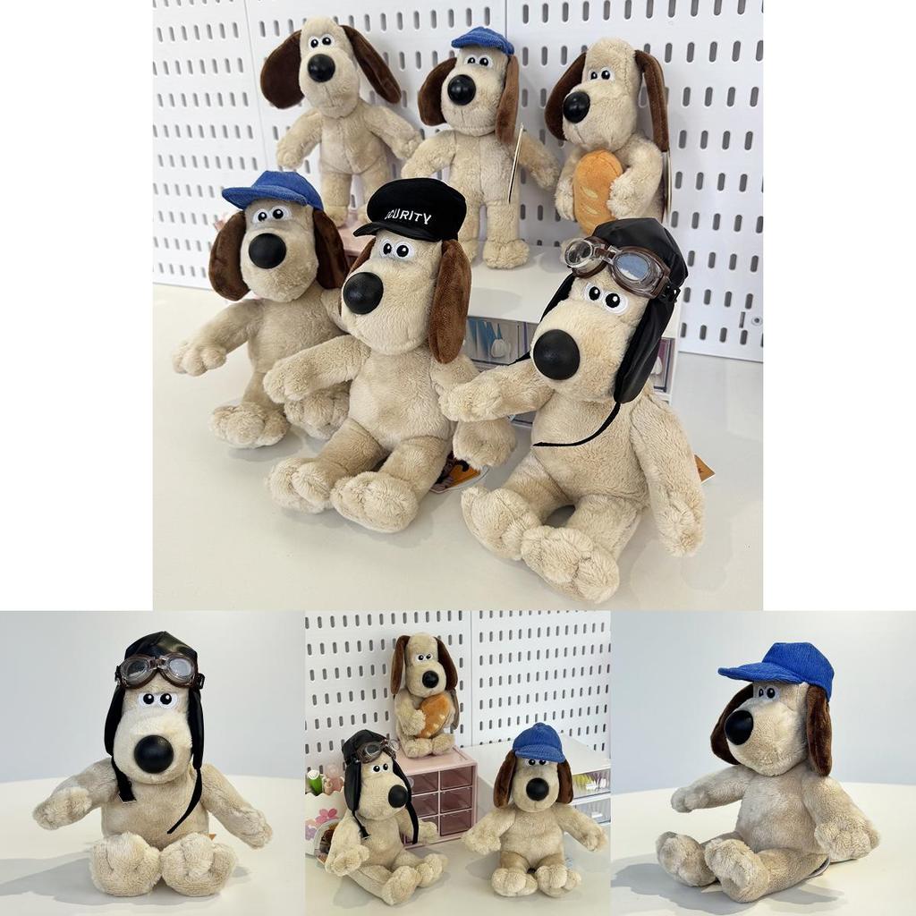 Wallace And Gromit Duck Tongue Hat And Motorcycle Hat Puppy Plush Dollfor Kids And Gift Use