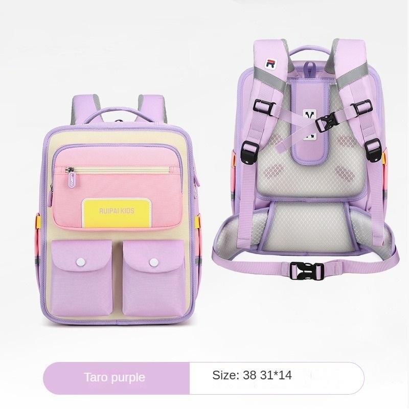 Children's Schoolbags for Grades 1-3, Weight-reducing and Spine-protecting, Large-capacity Primary School Students' Schoolbags