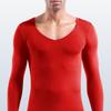 Herren Tiefer V-Ausschnitt Modal Thermisch Einteiler Basis Layer, Baumwollpullover, Dünnes Oberteil und Unterwäsche