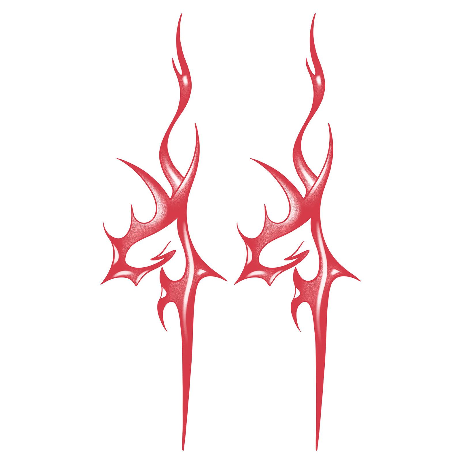 

Dark Sun Moon Lotus Thorns Lines Ribbon Totem Half Arm Waist Belly Back Tattoo Sticker Amazon 12*19CM