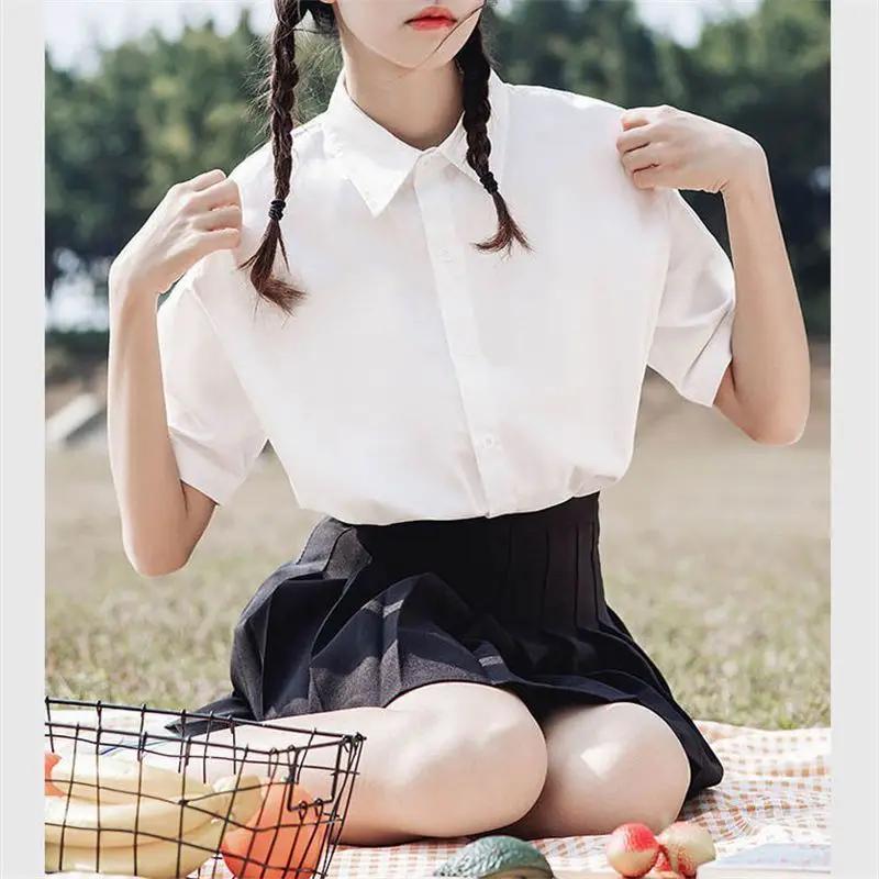 Černé plisované sukně pro ženy Dámská áčková sukně s vysokým pasem Vysokoškolský styl Krátké oblečení Japonské dámské spodní díly