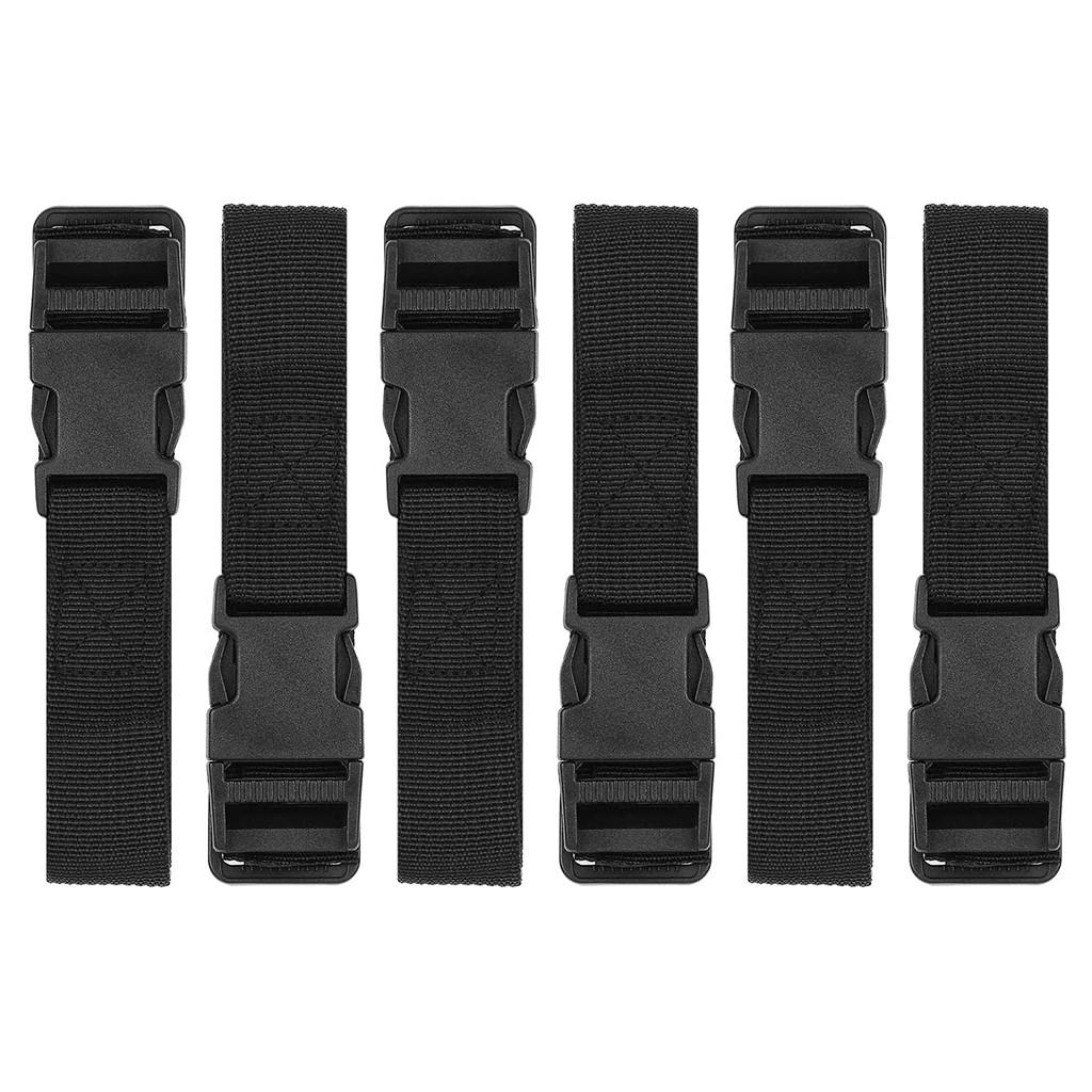 

(SU)6 шт., ремень для багажа, ремень для путешествий, рюкзак, пряжка, пряжка One size чёрный