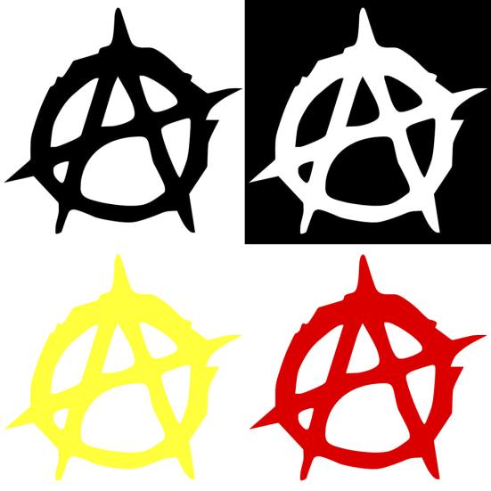 Anarchy Symbol Car-Styling Window Decals Truck Body Sticker Reflective Decor