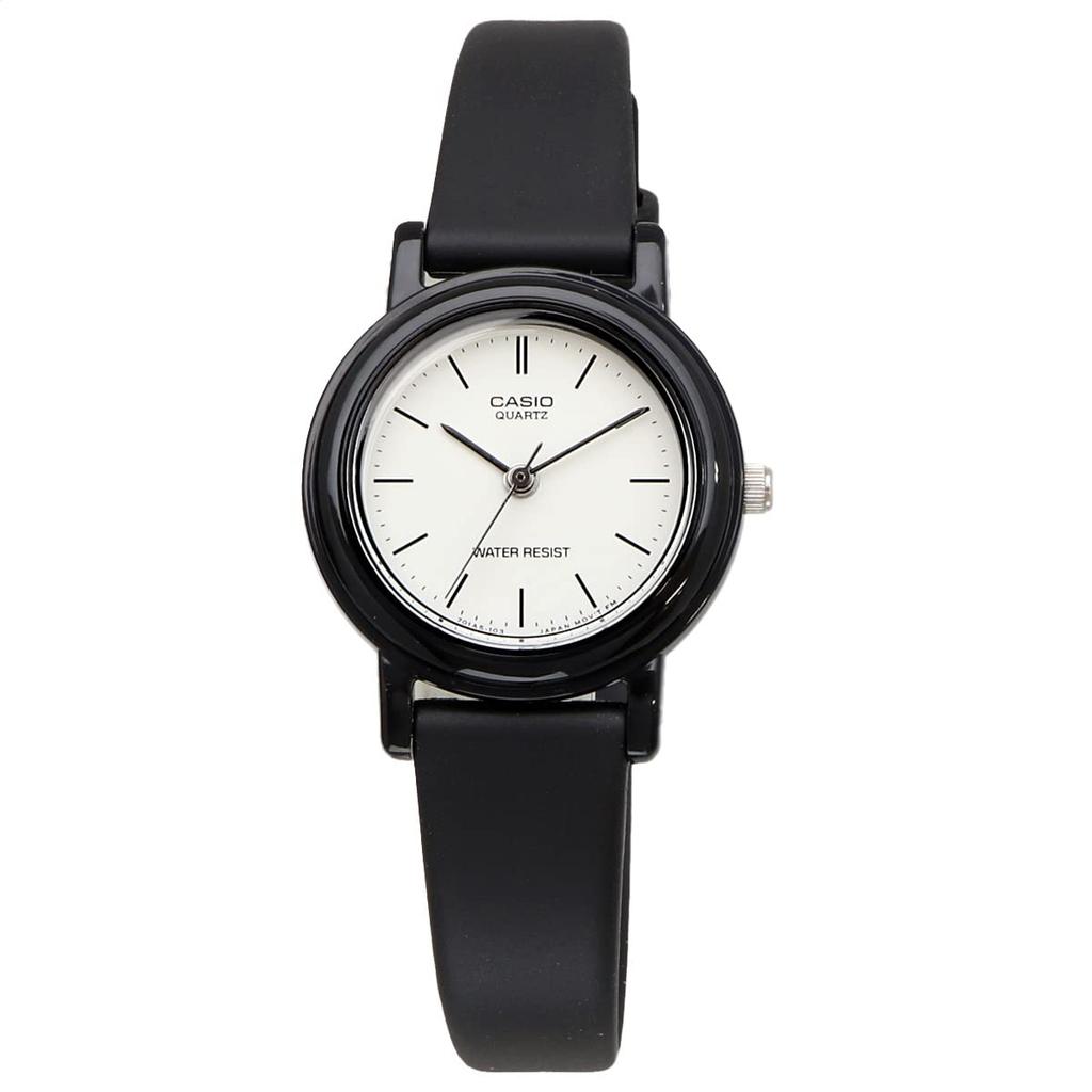 CASIO LQ-139BMV-7EL women's analog watch, round face, urethane strap, white