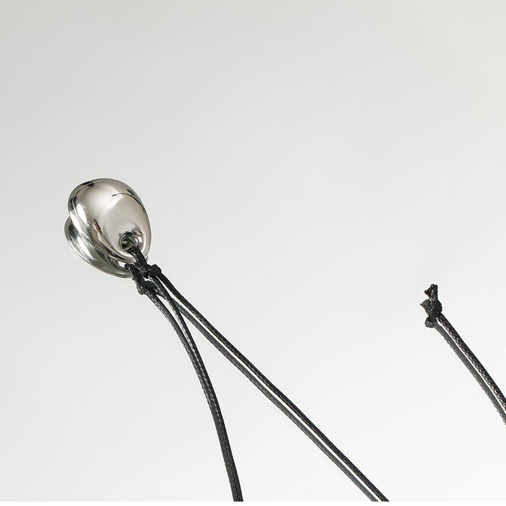 Collana Cordino in Pelle PU Regolabile Ciondolo Fagiolo Irregolare Catena Clavicola Fascino Geometrico Collana Accessorio Unisex