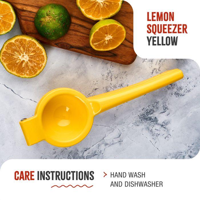 Presse-agrumes Manuel, Presse-citron Fonte d'Aluminium, Extraction Maximale Jus Victoria 31312 Jaune 31312
