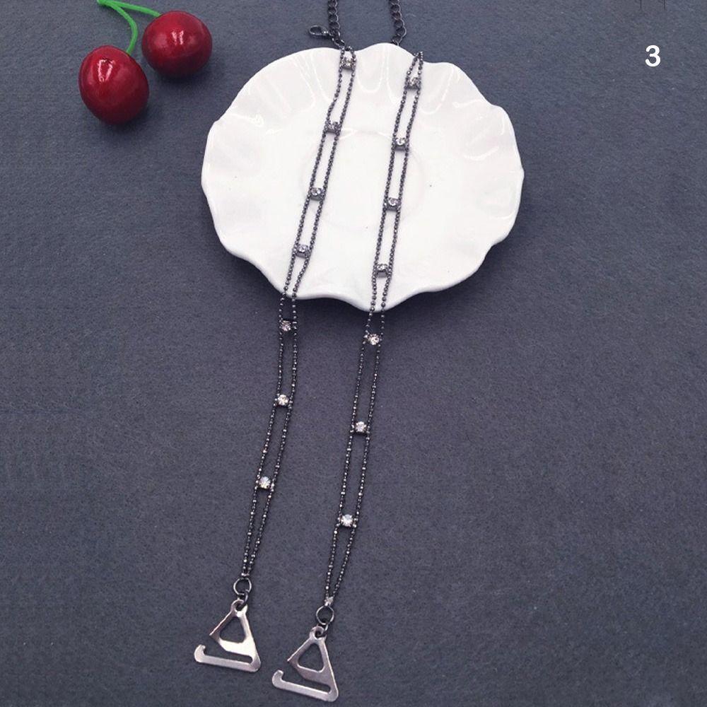 Fashion Metal Bras Straps Aniti-slip Pearl Shoulder Straps Adjustable Rhinestone Underwear Strap