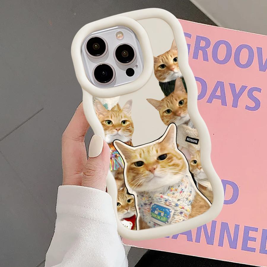 Cute Cat Case for iPhone 13 17 Air 12 8 15 Plus 11 14 XR 16 Pro Max Soft Phone Cover