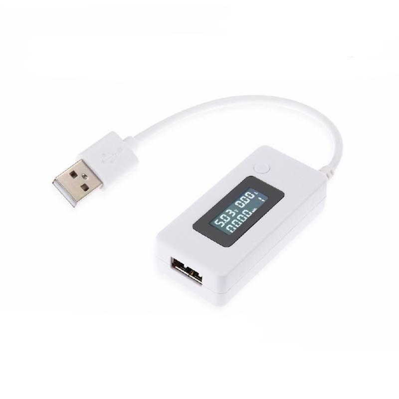 Tester Voltmetro USB Tipo Puntatore Colore Bianco Ingresso 1V Uscita 14.4V 0.3V