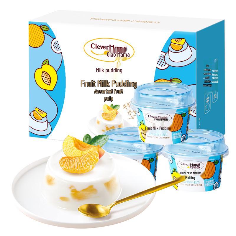 Qiaomama Assorted Fruit Milk Pudding Gift Box
