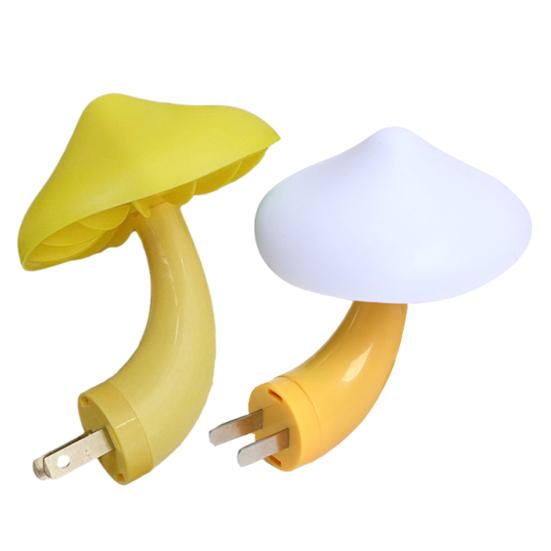Nachtlampje Paddestoelvorm LED Nachtlampje Stekkeradapter Zacht Warm Licht Decoratieve Verlichting voor Kinderkamer Slaapkamer