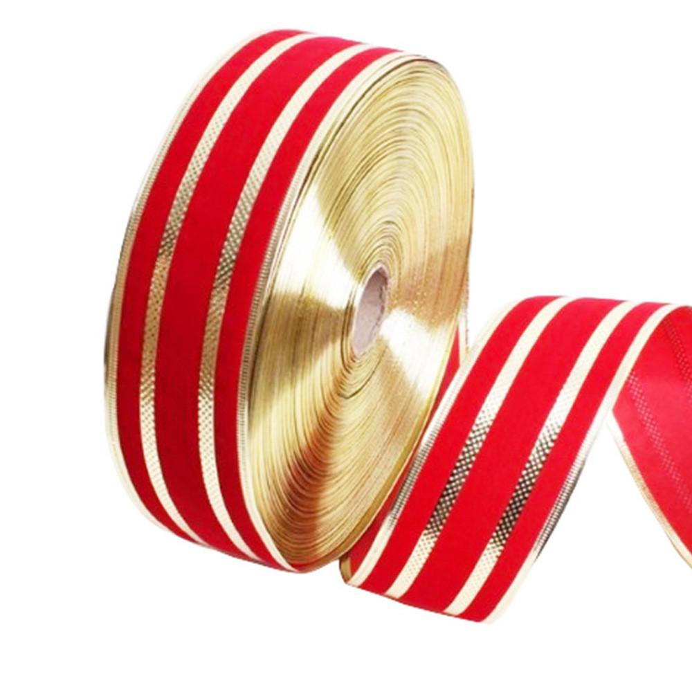Luxurious 10 Meter Red Velvet Christmas Decorative Ribbon For Festive Celebrations