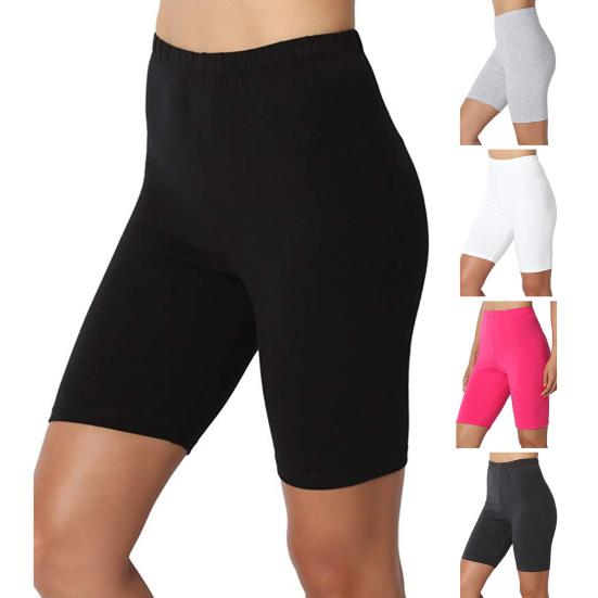 Yousheng Women Yoga Shorts Elastic High Waist Tight Fitness Slim Fit Solid Color Butt-lifted Basic Workout Summer Bottoms Women Clothes