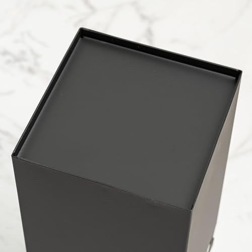 Azumaya-kk Umbrella Stand, Black, Steel, Removable Water Tray, Approx. W15.5 X D15.5 X H49cm, Slim, Square, for Entryways, LFS-186BK