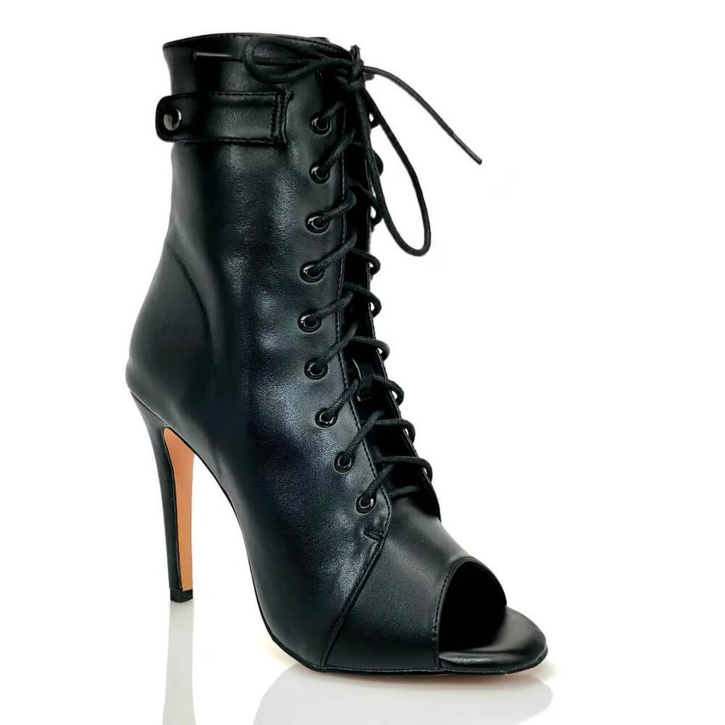 Woman Latin Dance Shoes leather Party Tango Dance Booties for Women Salsa Dance Heels Ballroom Shoes Sexy Stilettos