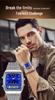 SANDA Men's Steel Band Dual Display Watch with Multi-Time Zone, Night Glow, and Waterproof Features