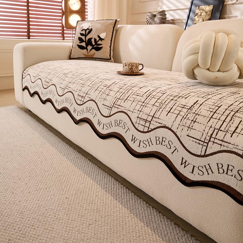 Special-Shaped Sofa Cushion Universal In All Seasons  New Non-Slip Seat Cushion Straight Row Autumn And Winter Advanced Leather Sofa Cover