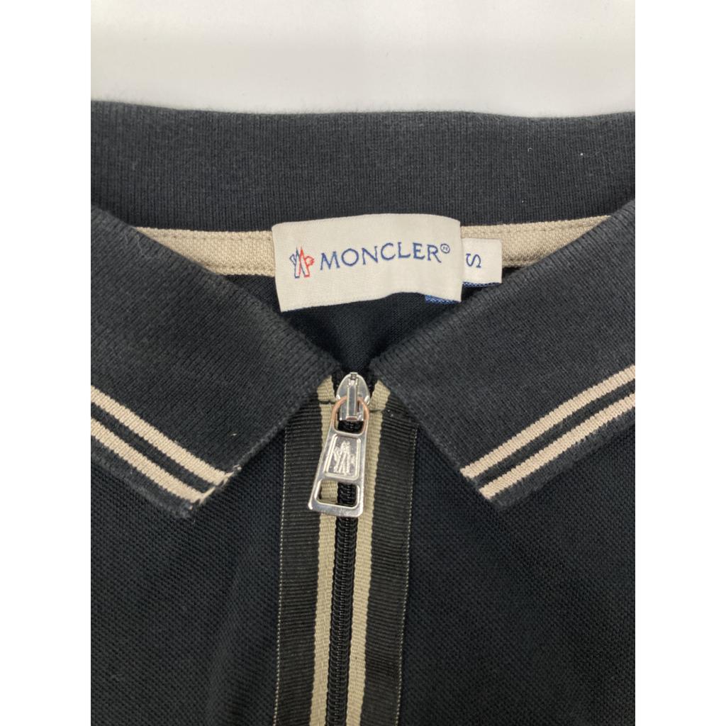 Moncler Black Half-zip Polo Shirt Tops sUsed