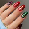 New Christmas Element Nail Patch European and American Style Medium and Long European Square Wearing Nail Patch