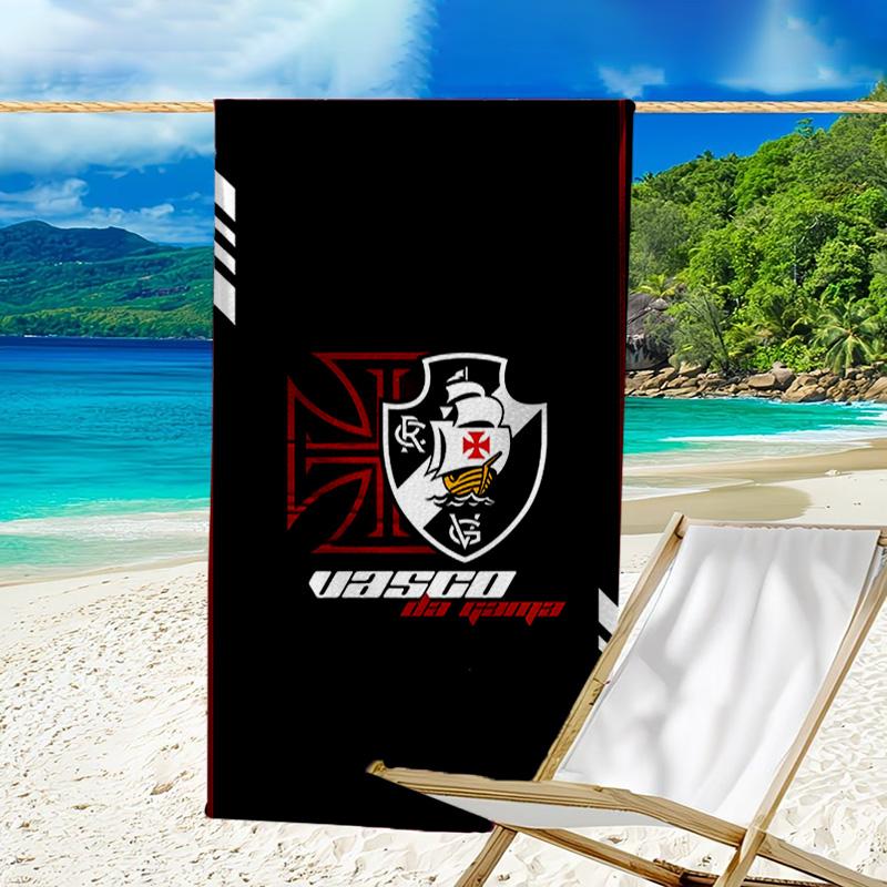 Vasco Fußballverein Bedrucktes Strandtuch, Superweiche Mikrofaser, Perfektes Geschenk Geburtstag, für Pool, Strand, Reisen, für Familie und Freunde