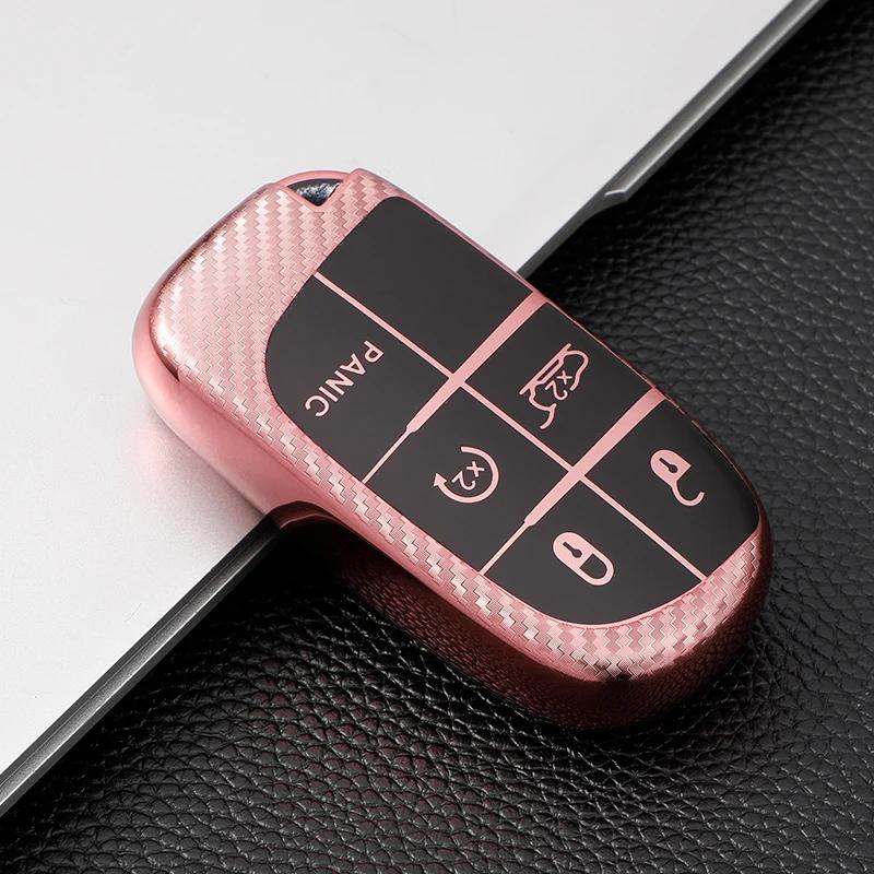 Car Smart Key Cover Case Fob Bag Keychain for Jeep Renegade Compass Frand Cherokee Dodge Journey Charger Chrysler 200 300 300C