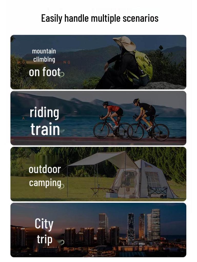 Men's Water-Resistant Outdoor Hiking and Camping Backpack