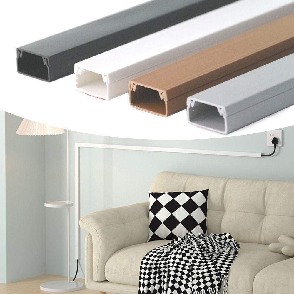 1m Cable Trunking Self-Adhesive Cord Protector High Quality Electric Wire Slot  Floor