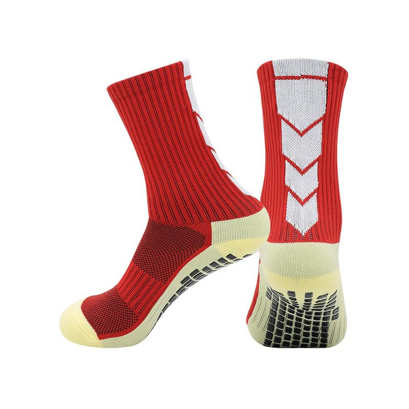 Temu Abriebfeste Socken mit Handtuchsohle Rutschfest für Laufen Sport Dämpfung Schweißabsorbierend Atmungsaktiv Dosiert Rutschfeste Fußballsocken