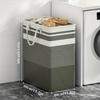 3PCS Collapsible Lightweight Hampers for Laundry, Freestanding with Long Reinforced Handles, Large Waterproof Clothes Organizer