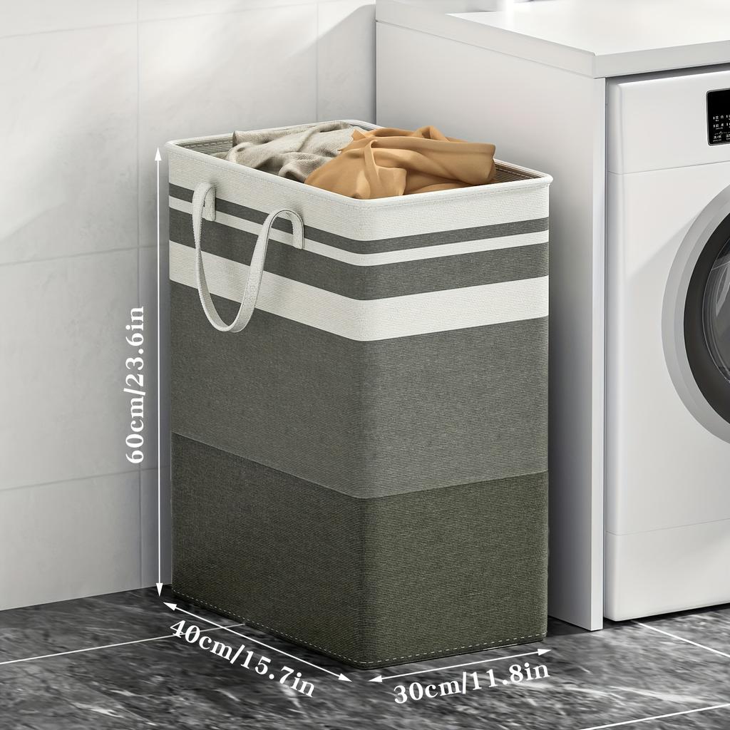 3PCS Collapsible Lightweight Hampers for Laundry, Freestanding with Long Reinforced Handles, Large Waterproof Clothes Organizer