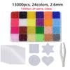 24/72 Colors Box Set Hama Beads Toy 2.6/5Mm Perler Educational Kids 3D Puzzles Diy Toys Fuse Beads Pegboard Sheets Ironing Paper
