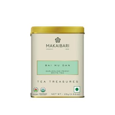 Makaibari Bai Mu Dan White Tea ( Pai Mu Tan or White Peony ) 25 Gms | 100 % Pure Single Estate | Makaibari | White Tea | Rich In Antioxidant