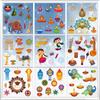 Diwali showcase window stickers for festival party background decoration layout glass electrostatic stickers
