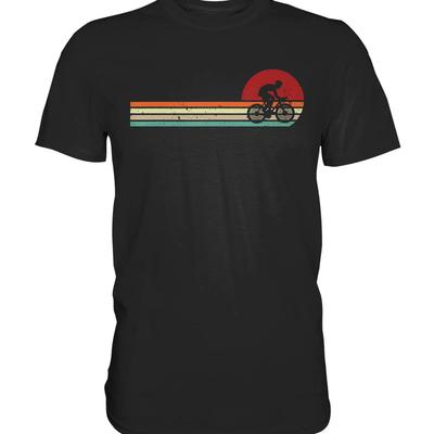 T Shirt Bicycle Vintage Mountain Bike Retro Cyclist Biker Premium Vintage Washed Casual Streetwear Breathable Homme Unisex