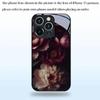 Dark Night Peony's graceful new glass case design is suitable for iPhone17  16  16promax  15  14  13  12  11  max