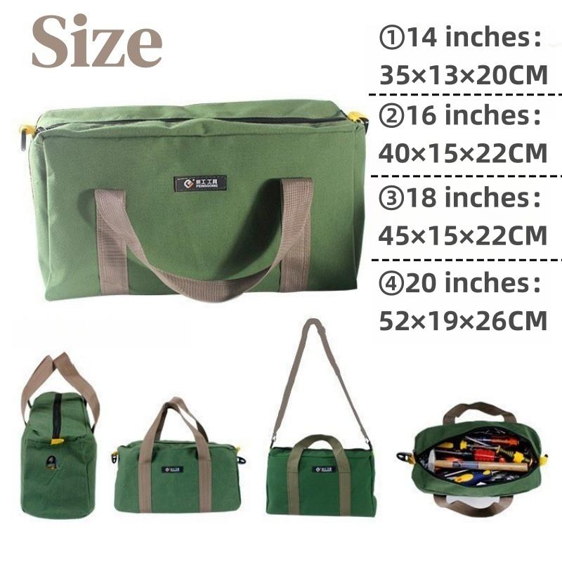 Multifunctional Canvas Tool Storage Bag, Large Capacity Handbag Tote Bag Storage Waterproof and Wear-resistant Organizer Bag